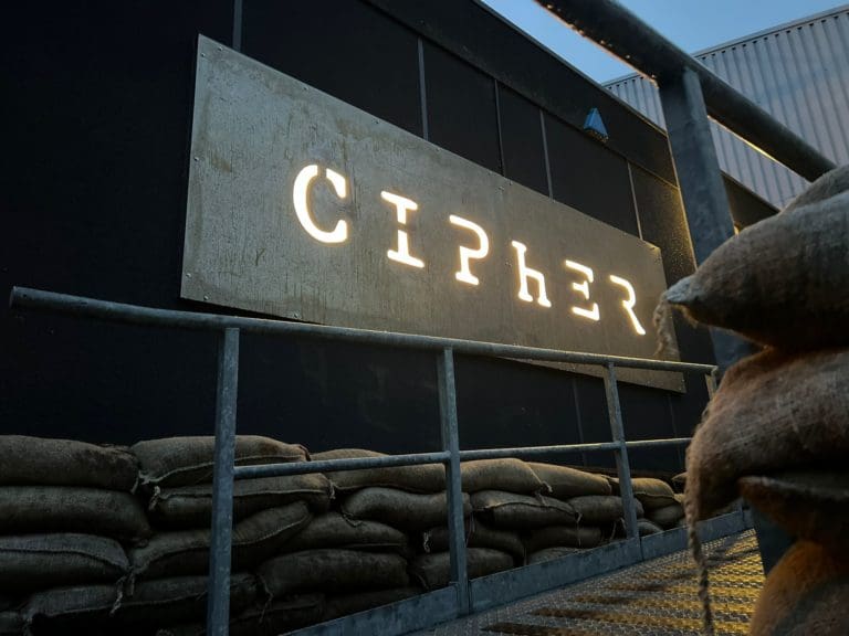 Entrance to Cipher Escape Rooms at Formula Fast Milton Keynes